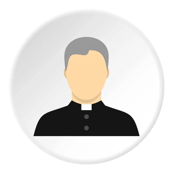 Catholic priest icon circle — Stock Vector