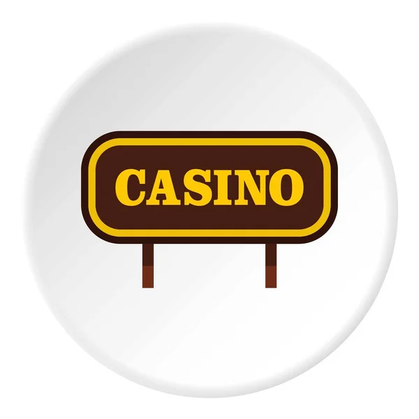 Casino letrero icono círculo — Archivo Imágenes Vectoriales