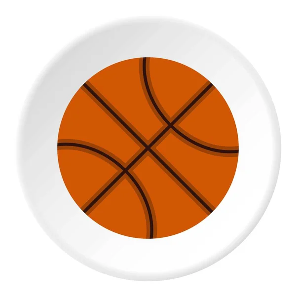 Orange basketball ball icon circle — Stock Vector