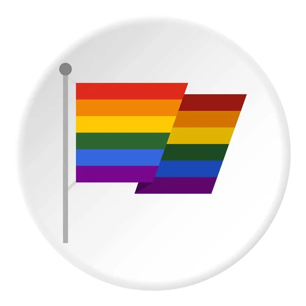 Flag LGBT icon circle — Stock Vector