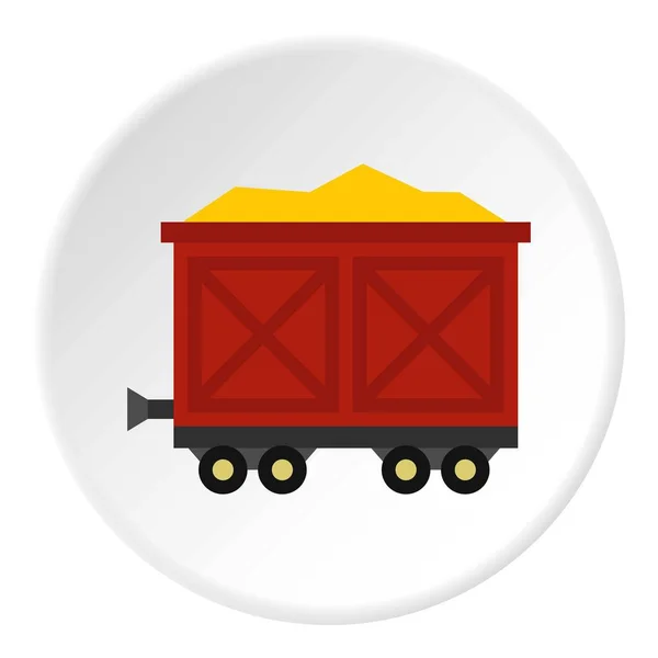Panier sur roues avec icône en or cercle — Image vectorielle