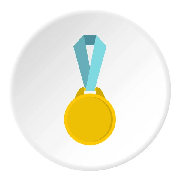 Στρογγυλό μετάλλιο με κορδέλα εικονίδιο κύκλο — Διανυσματικό Αρχείο