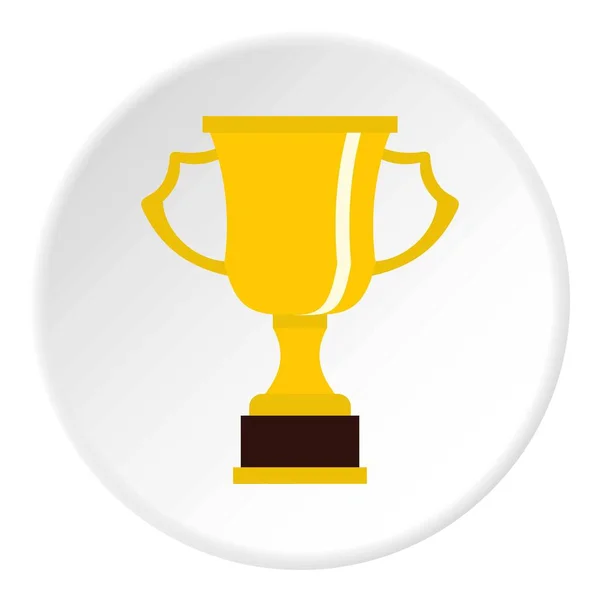勝利アイコンの円のカップ — ストックベクタ