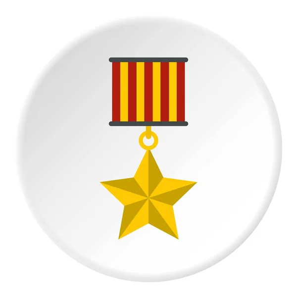 Medalla estrella icono círculo — Vector de stock