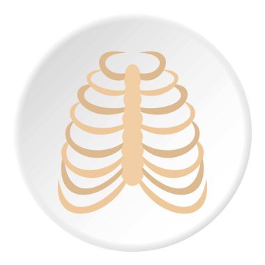 Göğüs kafesi simgesini daire