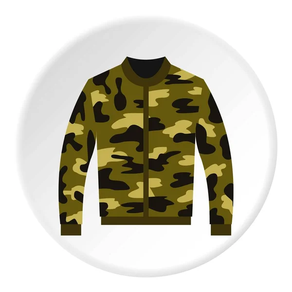 Veste de camouflage icône cercle — Image vectorielle