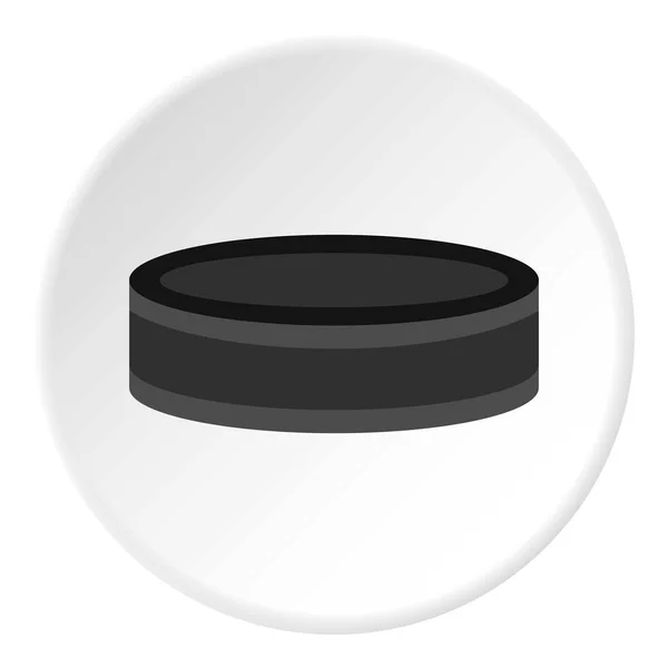 Hockey círculo icono del disco — Vector de stock