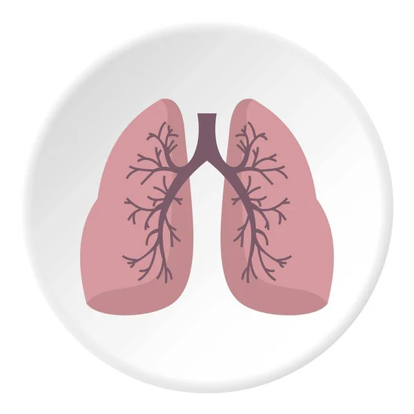 Pulmones icono círculo — Archivo Imágenes Vectoriales