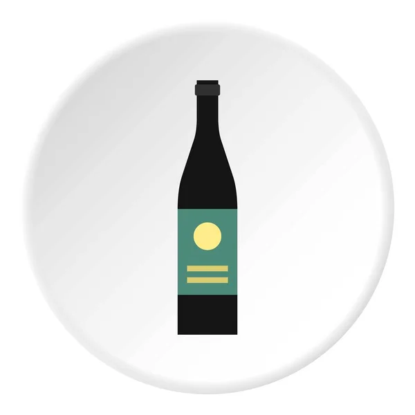 Vino botella icono círculo — Archivo Imágenes Vectoriales