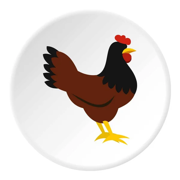 Cerchio icona gallina — Vettoriale Stock