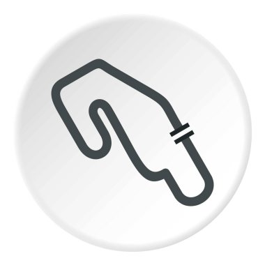 Yarış parça simgesini daire