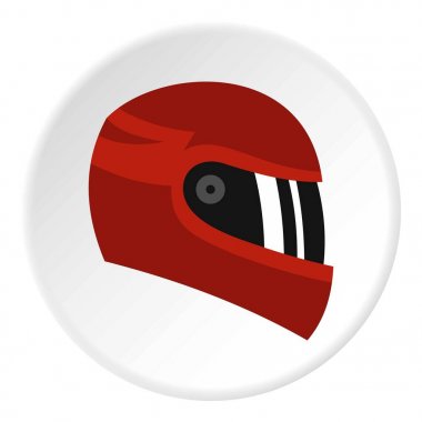 Kırmızı yarış kask simgesini daire