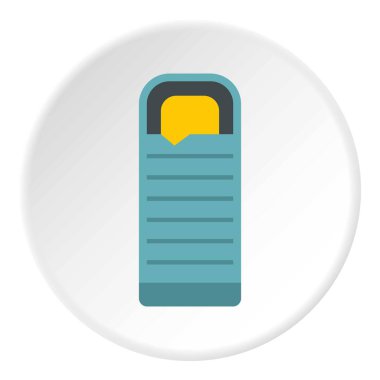 Mavi uyku tulumu simgesine daire