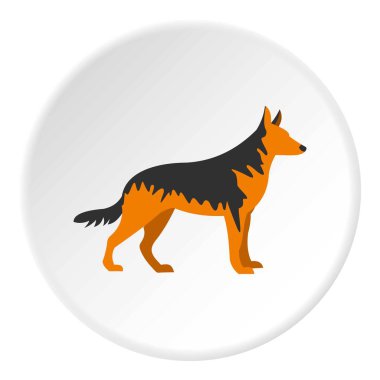 Alman çoban köpek simgesini daire