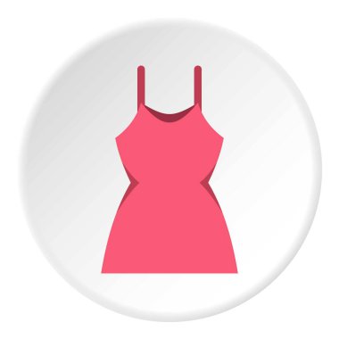Küçük pembe elbise simgesi daire