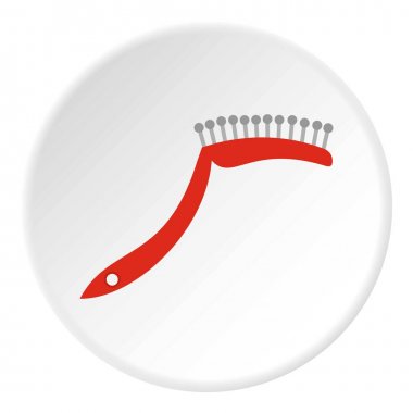 Evde beslenen hayvan tarak simgesini daire