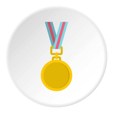 Kedi madalya simgesini daire