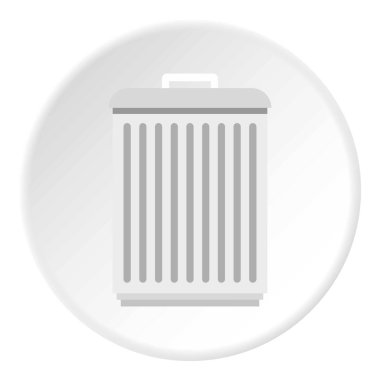 Çöp tenekesi simgesini daire