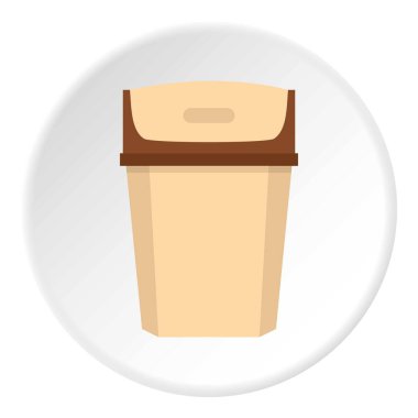 Büyük çöp tenekesi simgesini daire