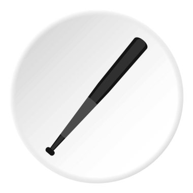 Ahşap beyzbol sopası simgesini daire