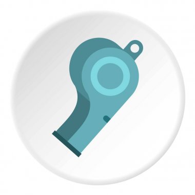 Mavi spor düdük simgesini daire