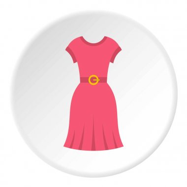 Pembe elbise simgesi daire