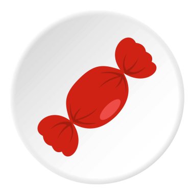 Kırmızı şal simgesini daire içinde şeker