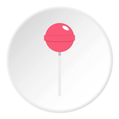 Pembe lolipop simgesini daire