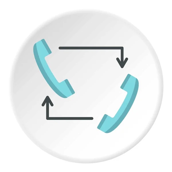 Combinés bleus avec cercle d'icône flèches — Image vectorielle