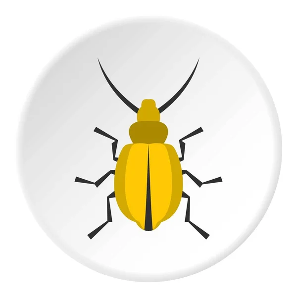 Sarı böceği simgesini daire — Stok Vektör