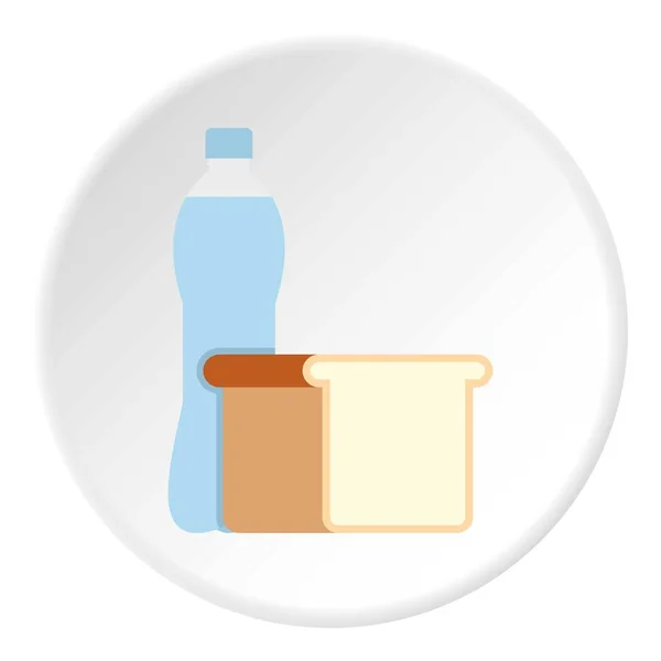 Cercle icône alimentaire — Image vectorielle