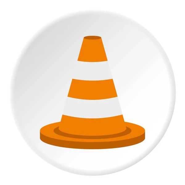 Traffic cone icon circle — Stock Vector