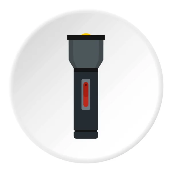 Icono de linterna eléctrica círculo — Vector de stock