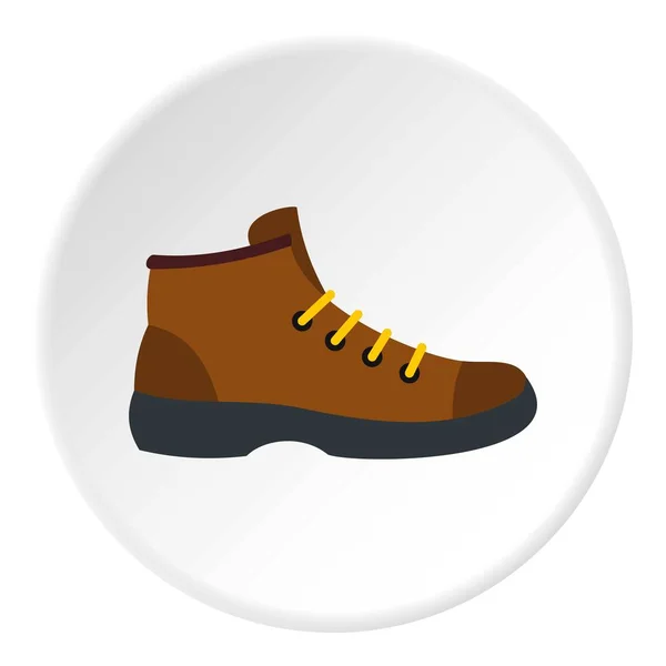 Hiking boot icon circle — Stock Vector