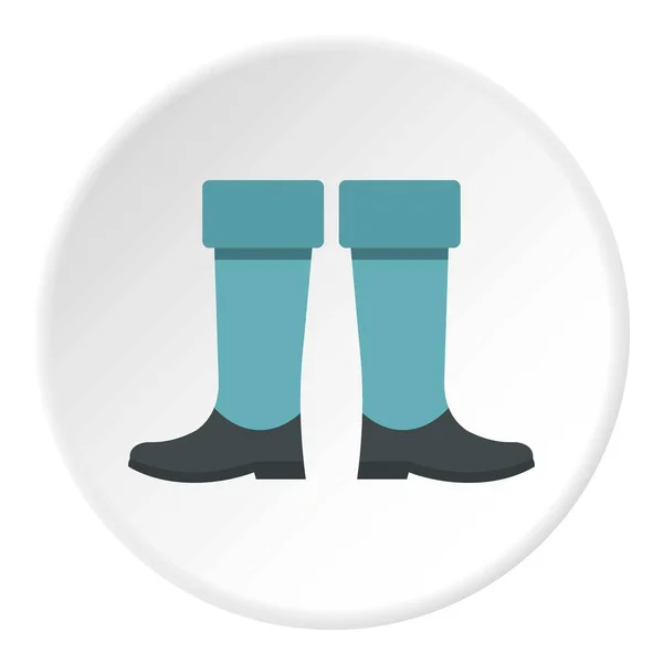 Fishing boots icon circle — Stock Vector