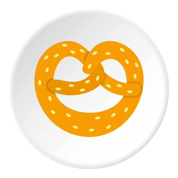 Pretzel icon circle — Stock Vector