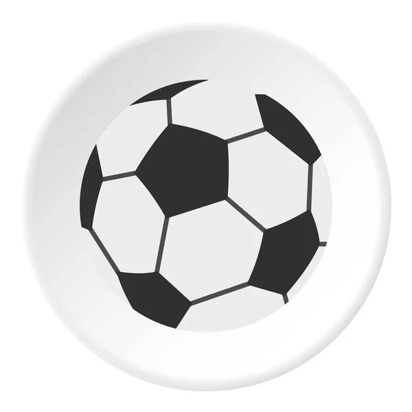 Icono de pelota de fútbol círculo — Vector de stock