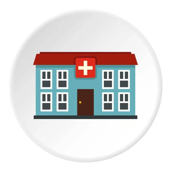 Cercle icône hôpital — Image vectorielle