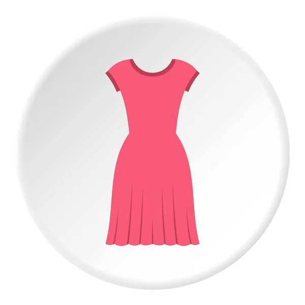 Κύκλο εικονίδιο ροζ φόρεμα — Διανυσματικό Αρχείο