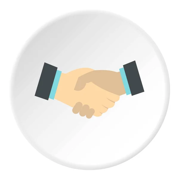 Handshake ikonen cirkel — Stock vektor