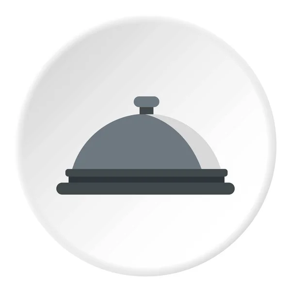 Restaurant cloche icône cercle — Image vectorielle