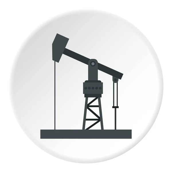 Equipo de la industria petrolera icono círculo — Vector de stock