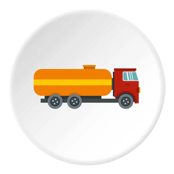 Tanker truck icon circle — Stock Vector