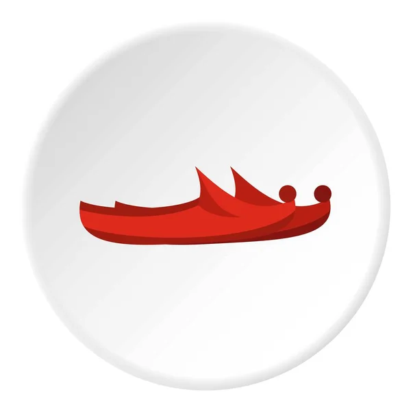 Czerwone buty tureckie ikona koło — Wektor stockowy