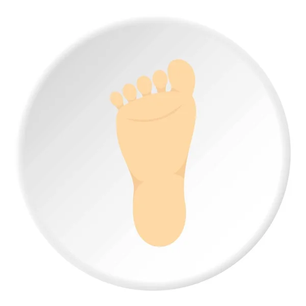 Human foot icon circle — Stock Vector