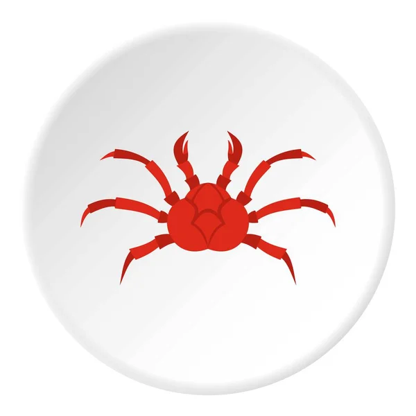 Rosso re granchio icona cerchio — Vettoriale Stock
