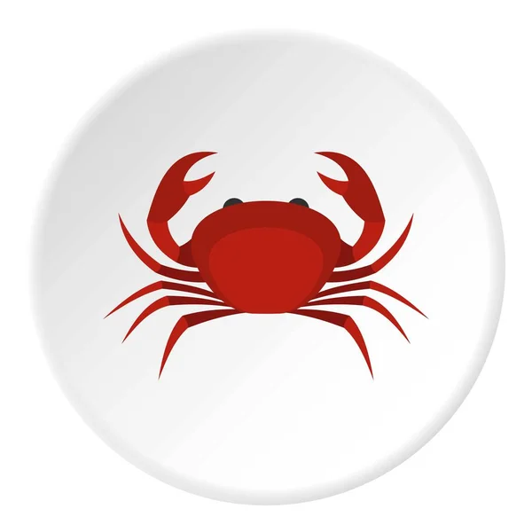 Red king crab icon circle — Stock Vector