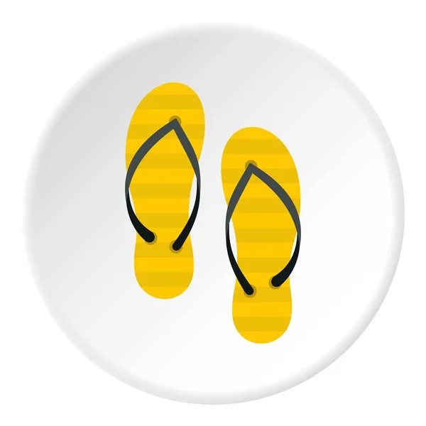 Flip flop icon circle — Stock Vector