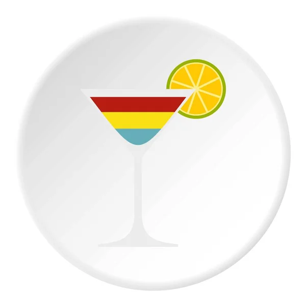 Koktejl ikona kruh — Stockový vektor