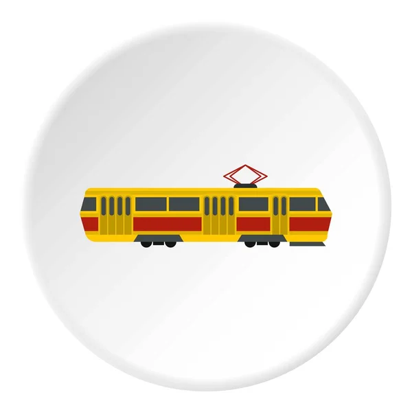 Straßenbahn-Symbolkreis — Stockvektor